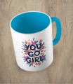 Błękitny kubek you go girl
