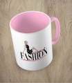 Różowy kubek fashion