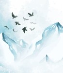 Próbka fototapety frozen landscape