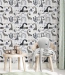 Tapeta cute grey giraffes