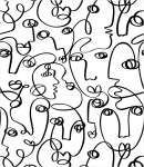 Próbka tapety abstract face