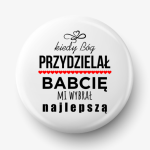 Button Bóg wybrał babcię