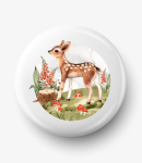 Button jeleń w kółku
