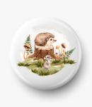 Button jeż w kółku