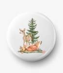 Button jeleń i lis w lesie