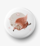 Button zajączek i flaming