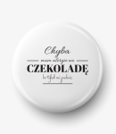 Button mam alergię na czekoladę