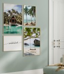 Zestaw plakatów tropikalna oaza