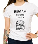 Koszulka biegam aby jeść ciastka