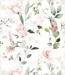 Próbka tapety kolibry na kwiatach