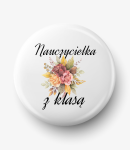 Button nauczycielka z klasą