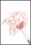 Plakat rozsypany różowy puder