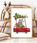 Plakat cute christmas bear