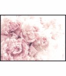 Plakat Bukiet białych i różowych piwonii