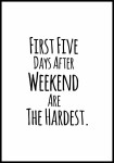 Plakat first five days