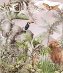 Próbka tapety tropikalna dżungla w akwareli