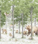 Próbka tapety w leśnym zakątku