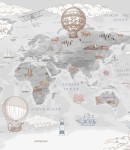 Próbka tapety podniebna retro podróż