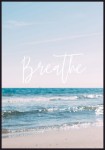 Plakat Brzeg oceanu „Breathe” 