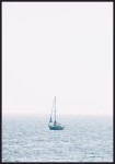 Plakat samotna żaglówka