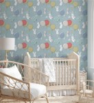 Tapeta małe króliczki z balonikami