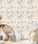 Tapeta ręcznie malowane listki