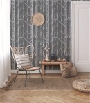 Tapeta brzozy na szarym tle