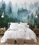 Fototapeta las we mgle 