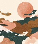 Próbka fototapety koi fish