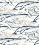 Próbka tapety fale oceanu i wieloryby