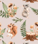 Próbka tapety grzybobranie