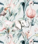 Próbka tapety afrykańskie zwierzęta w dżungli