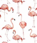 Próbka tapety pink flamingo