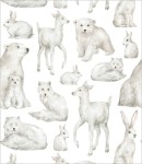 Próbka tapety zimowe zwierzęta