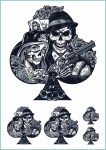 Tatuaże tymczasowe vintage chicano