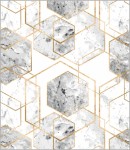 Próbka tapety marmurowe wielokąty
