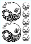 Tatuaże tymczasowe znak yin yang