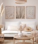 Zestaw plakatów na beżowo