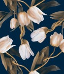 Próbka tapety kremowe tulipany