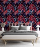 Tapeta hibiskus i monstera