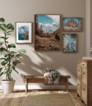 Zestaw plakatów błękit natury