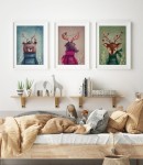 Zestaw plakatów zimowe portrety