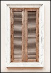 Plakat drewniane okiennice