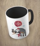 Kubek christmas coffee time sloth
