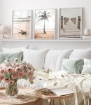 Zestaw plakatów na plaży