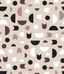 Próbka tapety półokrągłe kształty