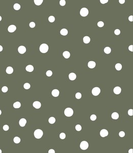 Próbka tapety kropki na zielonym tle