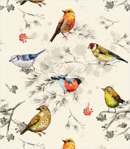 Próbka tapety little birds