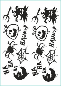 Tatuaże tymczasowe wzory na Halloween pisane sprayem 02