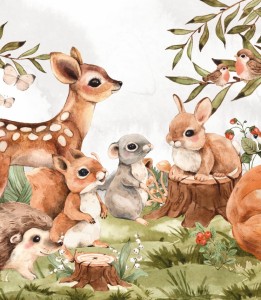 Próbka tapety forest friendship